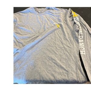 Yellowstone Dutton Ranch Mens XL Long Sleeve Graphic T-Shirt Heather Gray